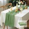 Sage Green Cheesecloth Table Runner 120 Inch 10FT Boho Cheese Cloth Table Runners(Sage Green)120"L x 35"W